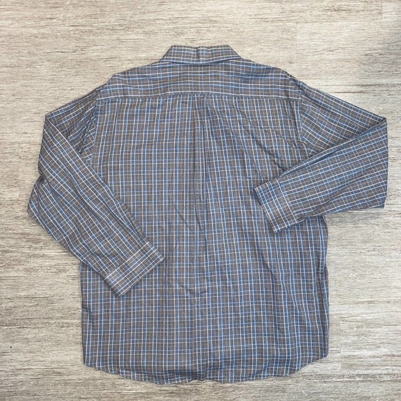 Men’s Alan Flusser Long Sleeve Plaid Button Down Shirt Size XL Gray - Picture 4 of 4